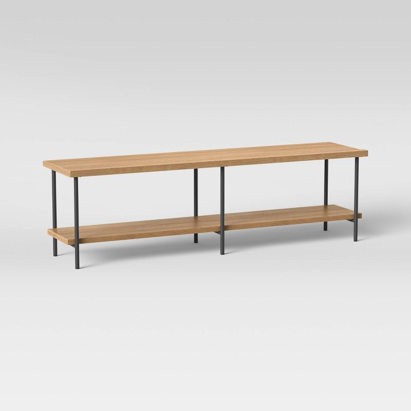 Wood and Metal Dorm TV Stand for TVs up to 60" Natural - Room Essentials™