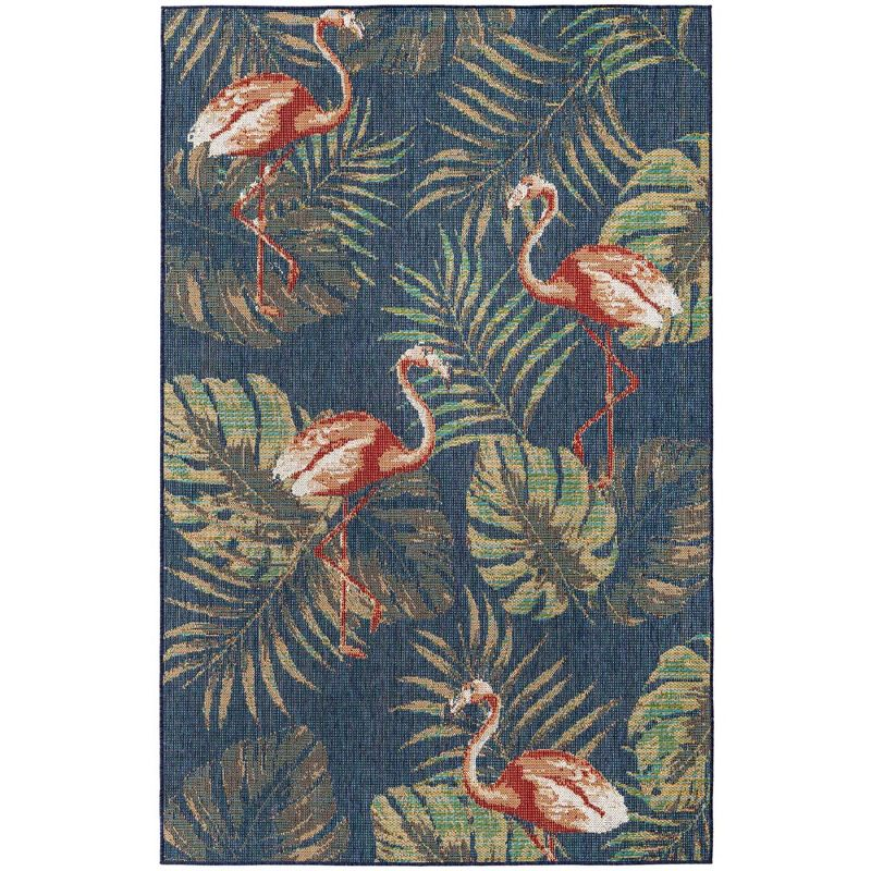 Unique Loom Baja Outdoor Collection Area Rug - Tijuana (6'  x 9' Rectangle Navy Blue/Gray)