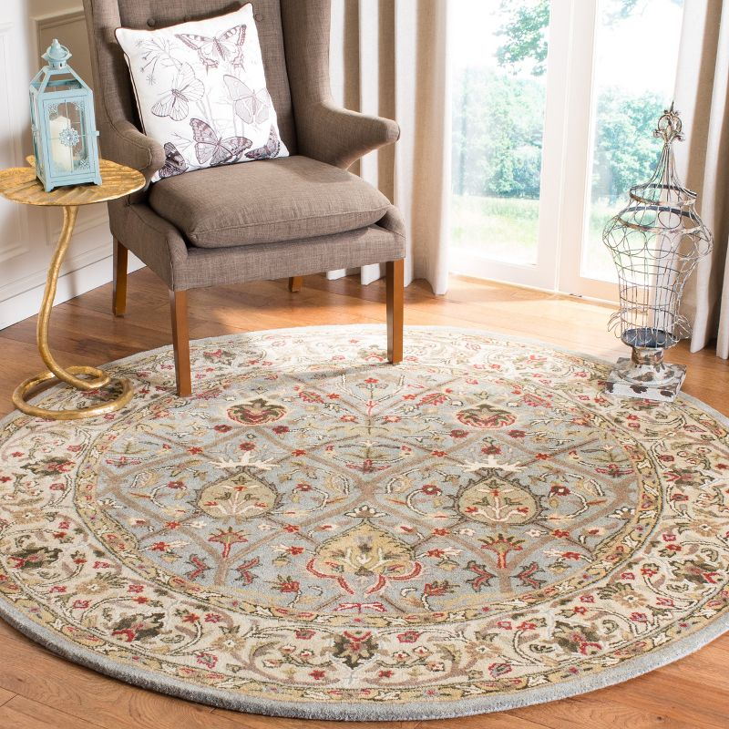 Persian Legend PL819 Hand Tufted Indoor Area Rug - 6' Round - Grey/Ivory - Safavieh