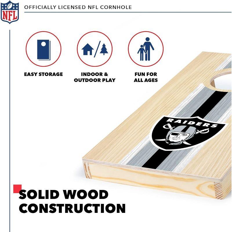 NFL Las Vegas Raiders 1'x2' Wood Cornhole Set