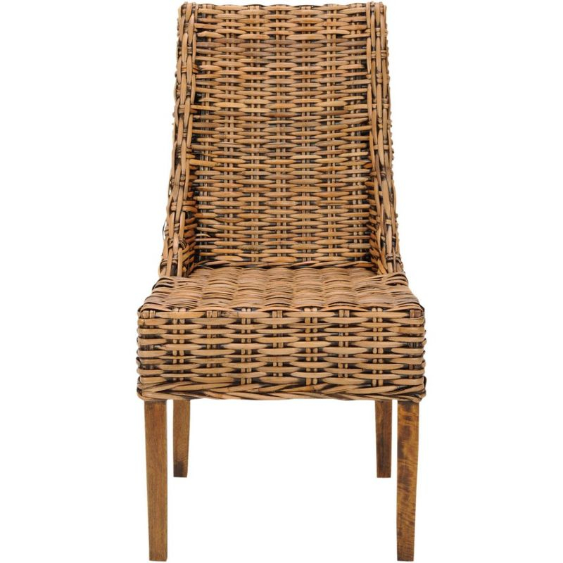 Suncoast 18''H Rattan Arm Chair (Set Of 2) - Brown/Teak Brown - Safavieh