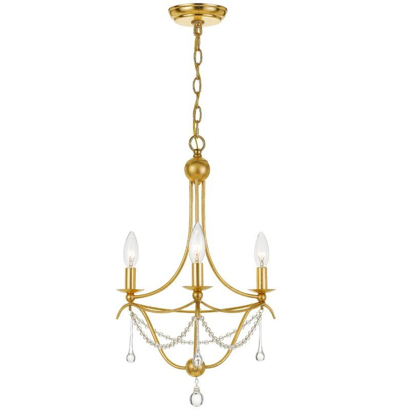 Crystorama Lighting Metro 3 - Light Chandelier in  Antique Gold