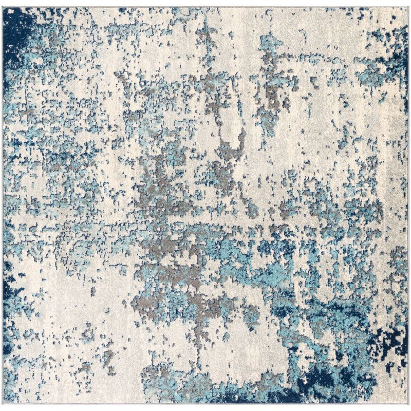 Livabliss 6'7"x6'7" Square High Plains Modern Rug Blue