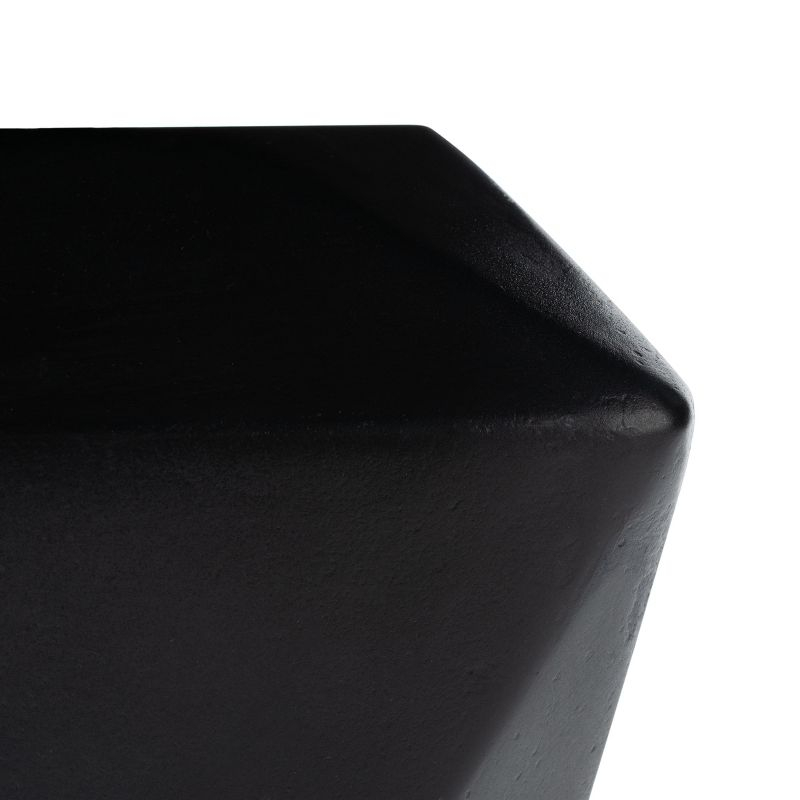 Conan Concrete Accent Stool - Indoor/Outdoor - VNN1030 - Black - Safavieh