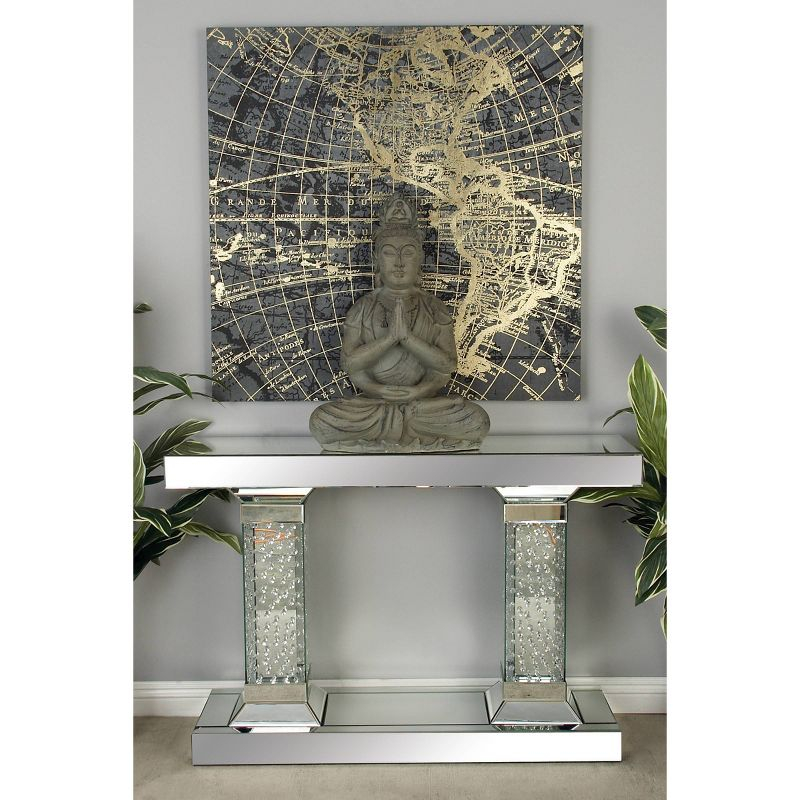 Olivia & May Glam Wood Console Table Clear
