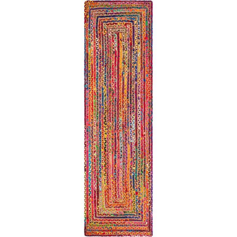Cape Cod CAP202 Woven Indoor Runner Rug - Red/Multi - 2'3"x14' - Safavieh