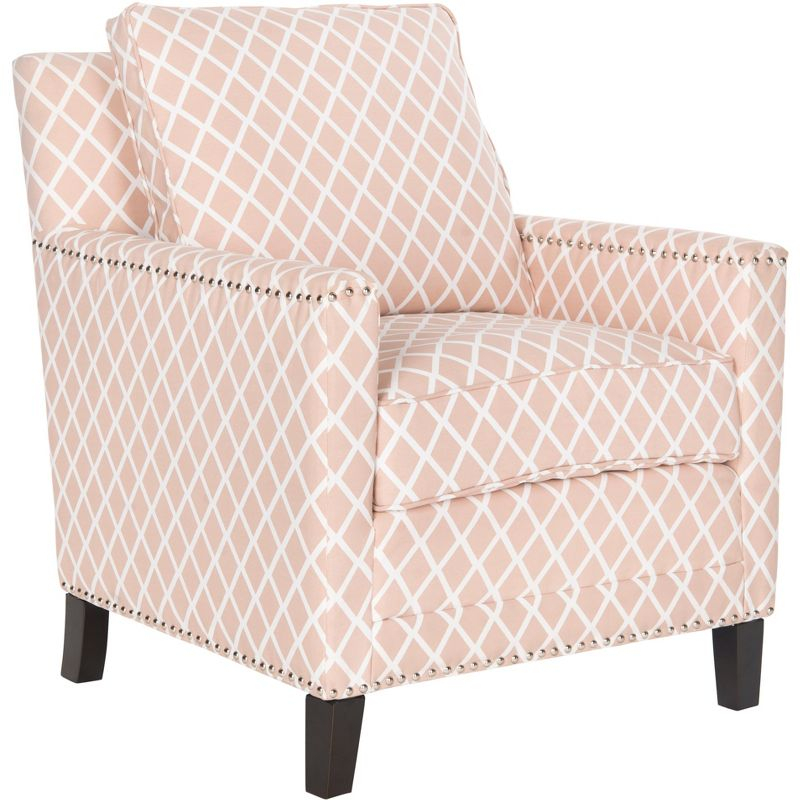 Buckler Arm Chair - MCR4613 - Peach Pink/White - Safavieh