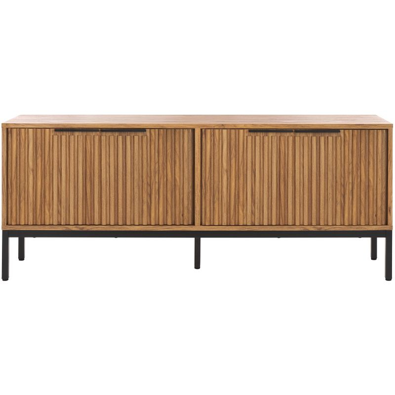 Lylia 4 Door Media Stand - MED9623 - Oak/Black - Safavieh