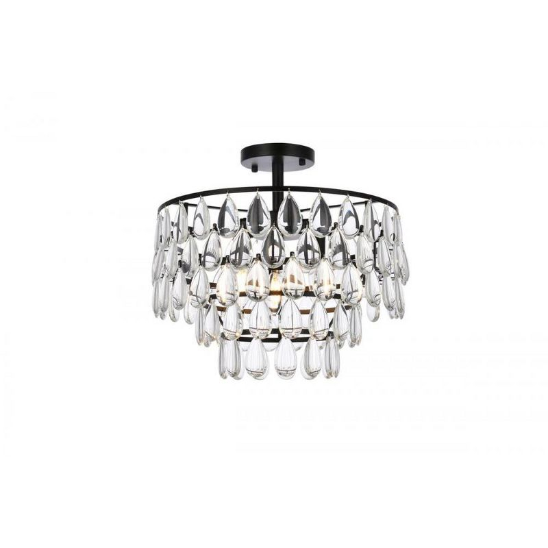 Elegant Lighting Mila 16 inch flush mount in black