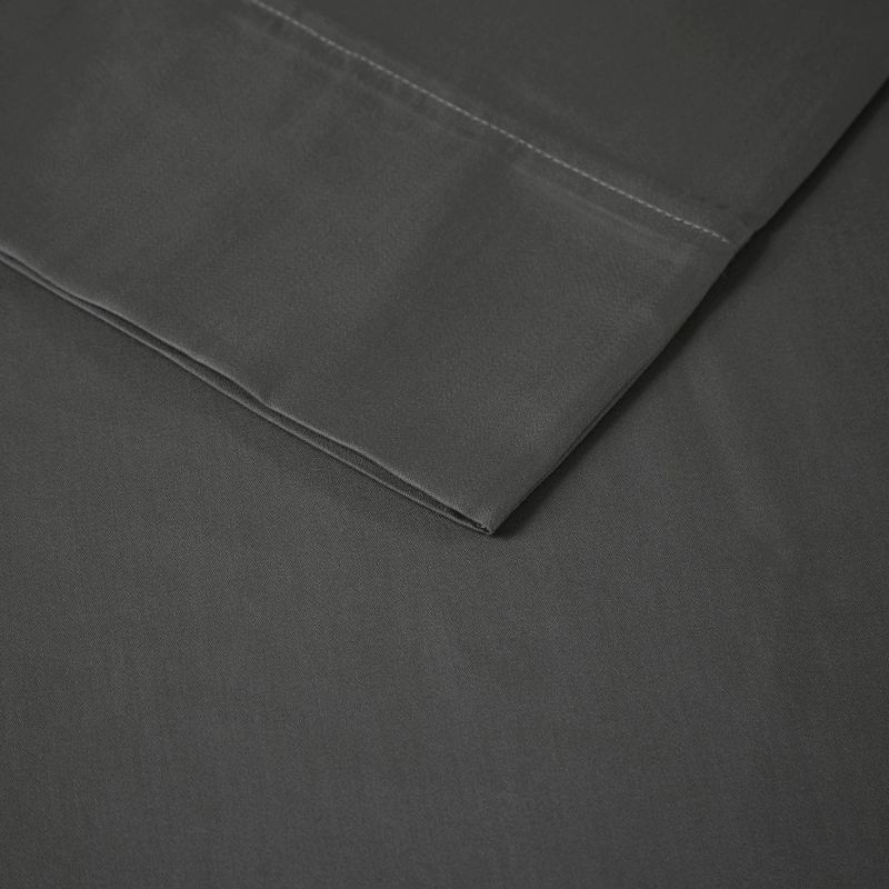 Queen 1500 Thread Count Cotton Blend 4pc Sheet Set Charcoal