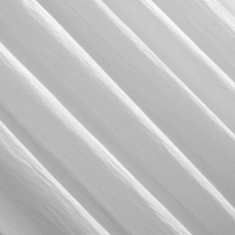 52"x95" Archaeo Light Filtering Washed Cotton Twist Tab Curtain Panel White: Modern Window Treatment, Tab Top