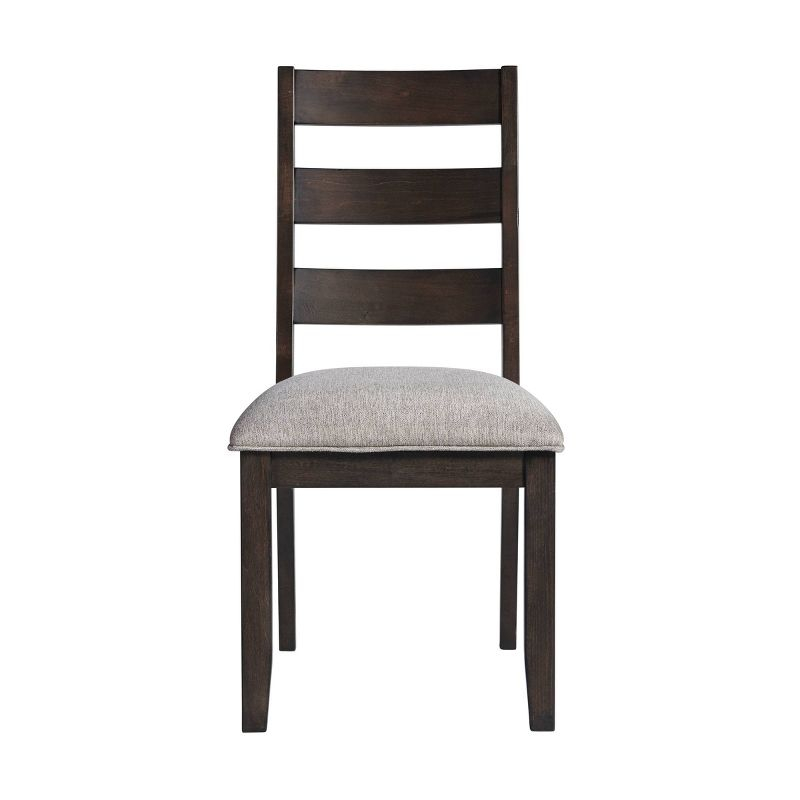 Set of 2 Beacon Ladderback Cushion Seat Side Chairs Black/Walnut - Intercon