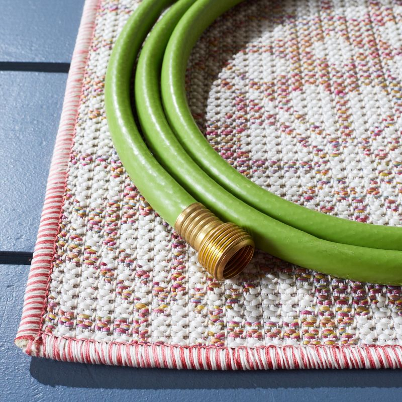 Martha Stewart MSR449 Power Loomed Area Rug - Light Pink/Multi - 5'1"x7'6" - Safavieh.