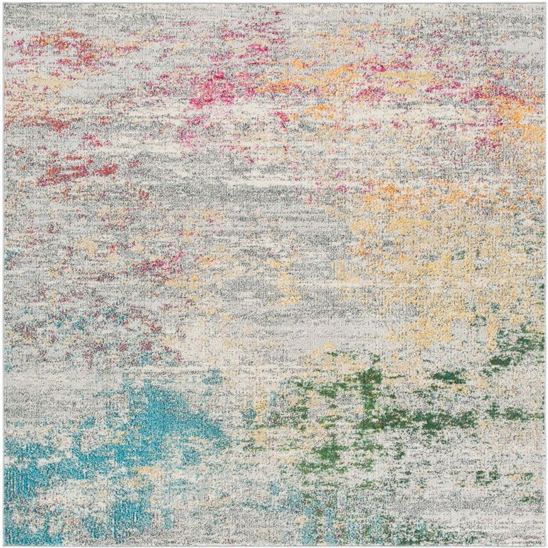 Madison MAD440 Power Loomed Indoor Area Rug - Grey/Gold - 9'x9' - Safavieh