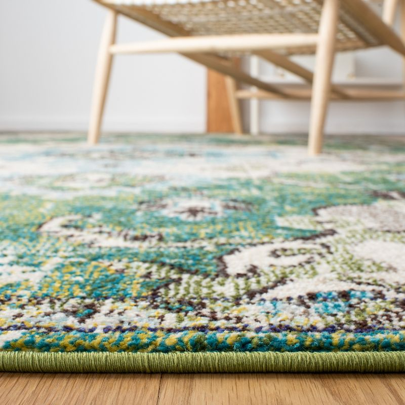 Madison MAD484 Power Loomed Indoor Area Rug - Green/Light Blue - 8'x10' - Safavieh