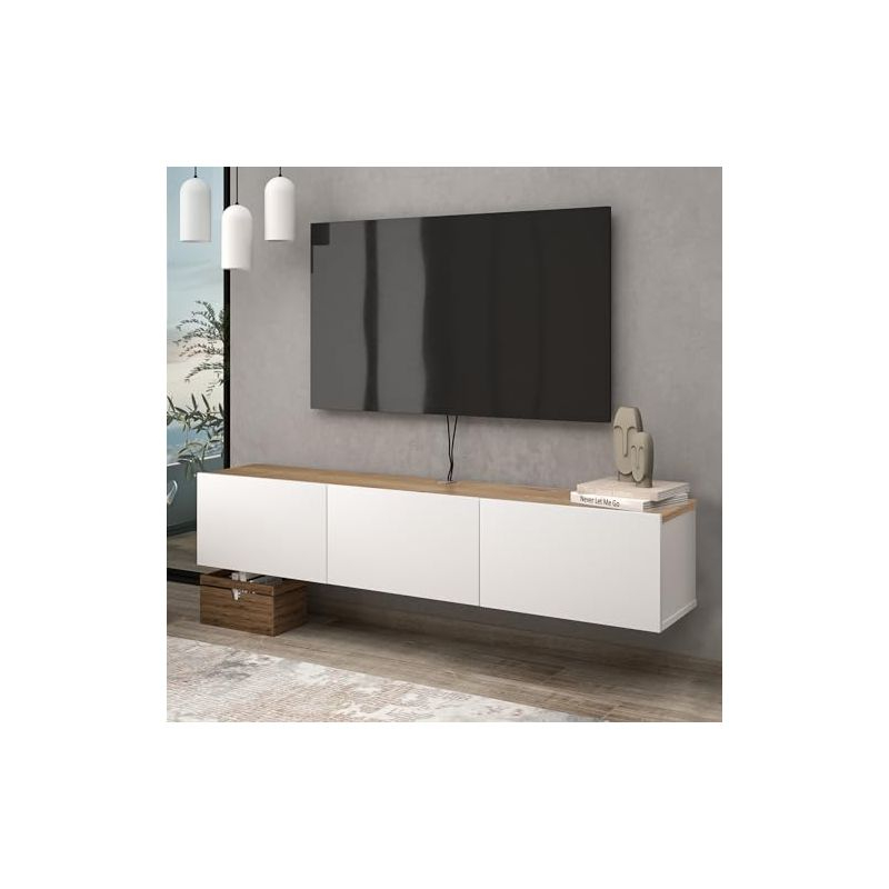 Atelier Mobili Floating TV Stand TV Stand up to 75 inch TV Floating TV Stand Wall Mounted Floating Entertainment Center TV Stands