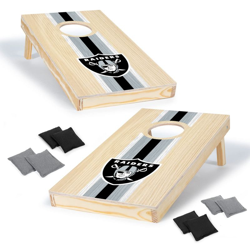 NFL Las Vegas Raiders 1'x2' Wood Cornhole Set