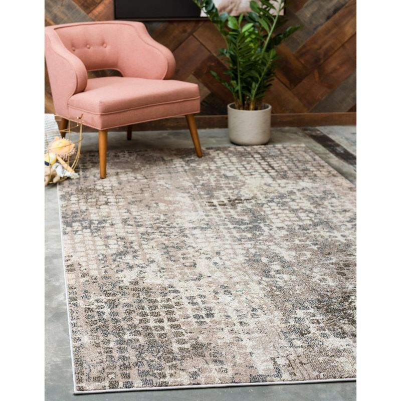 Unique Loom 5' 1 x 8' 0 Gray Chromatic Stormy Area Rug