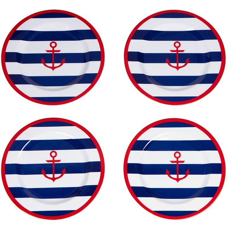 The Lakeside Collection Lake Melamine Dinnerware - Set of 4 Dinner Plates