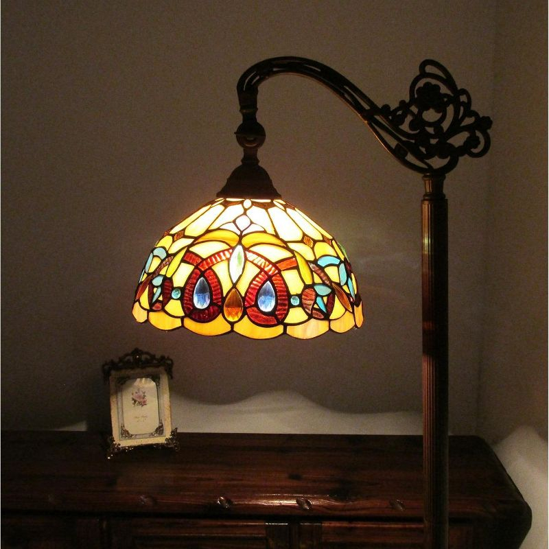 Chloe Lighting Serenity Tiffany-Style 1 Light Reading Floor Lamp 11" Wide