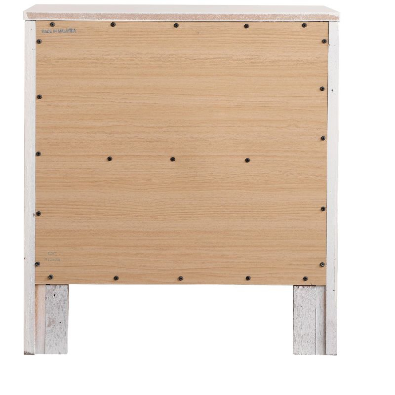 Passion Furniture Burlington 2-Drawer White Nightstand (25 in. H x 22 in. W x 17 in. D)