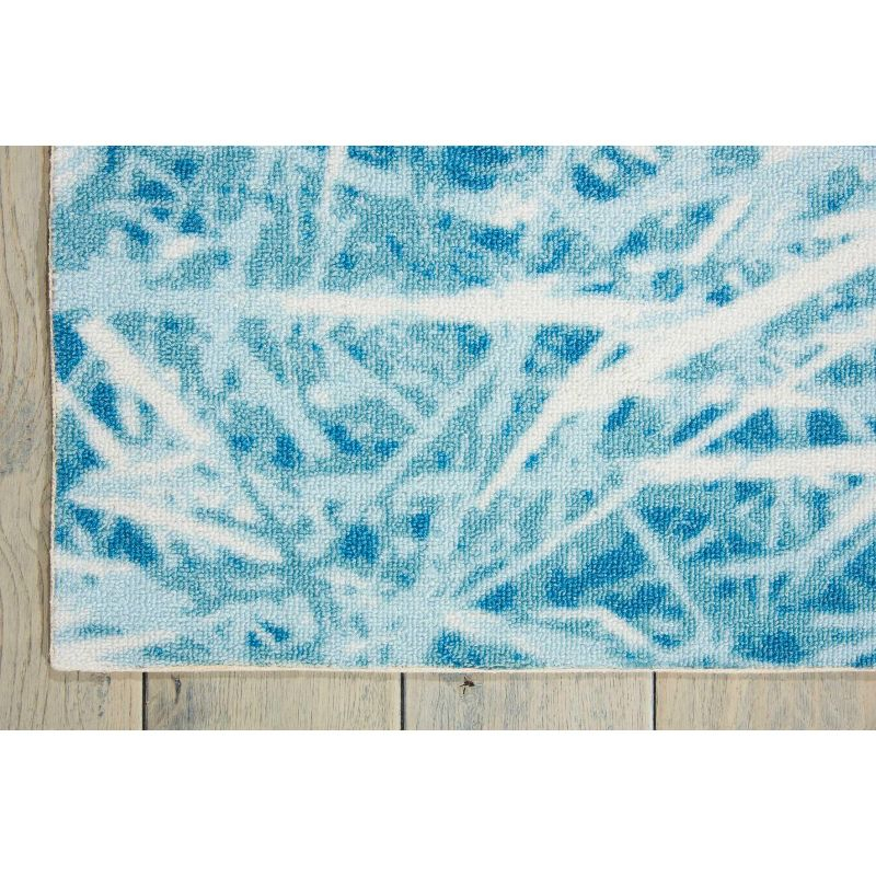 Nourison Home & Garden Abstract Indoor Outdoor Area Rug Marine 5'3" x 7'5"