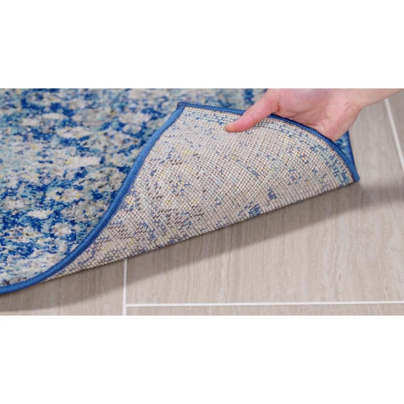 Madison MAD616 Power Loomed Area Rug - Navy/Creme - 6'7"x6'7" - Safavieh.
