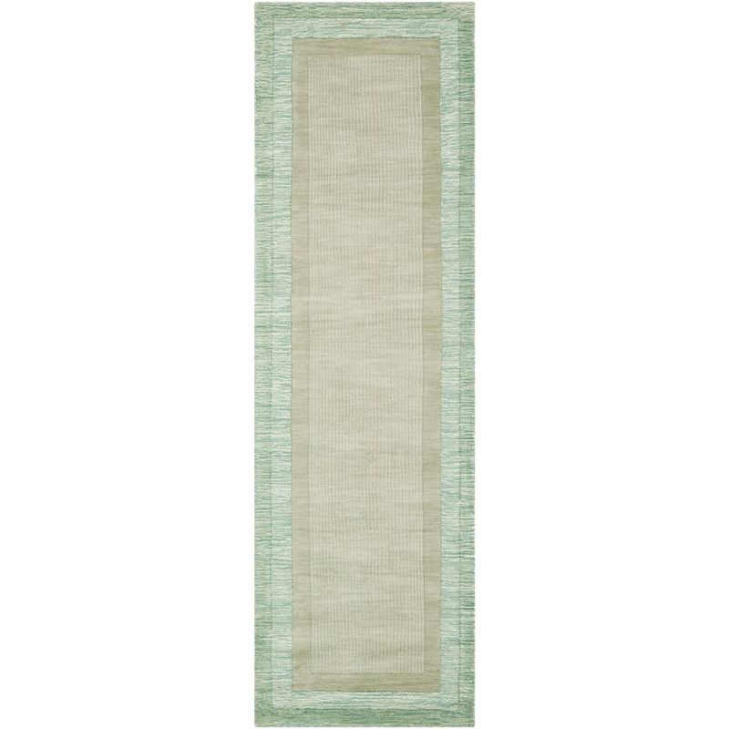 Impressions IM821 Hand Loomed Runner Rug - Green/Beige - 2'3"x8' - Safavieh