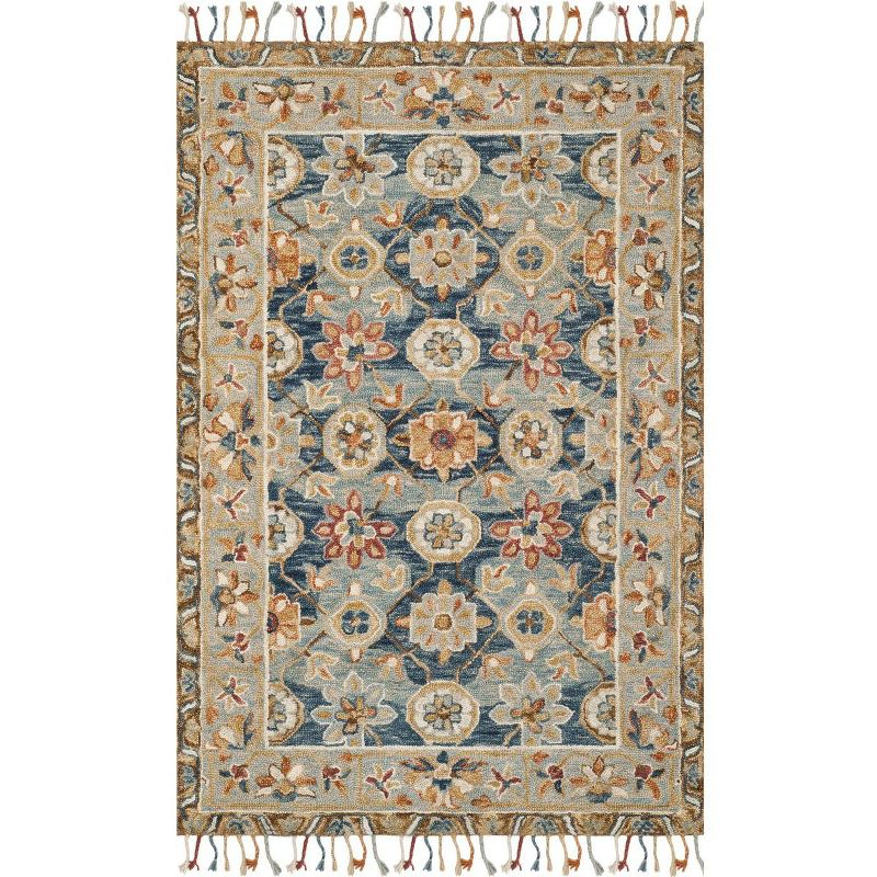 Aspen APN110 Hand Tufted Area Rug - Grey/Navy - 5'x8' - Safavieh.