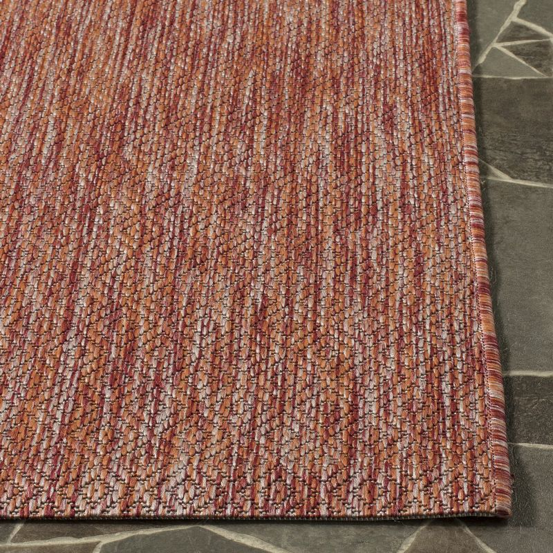 Courtyard CY8520 Power Loomed Indoor and Outdoor Area Rug - Red/Red - 6'7"x6'7" - Safavieh