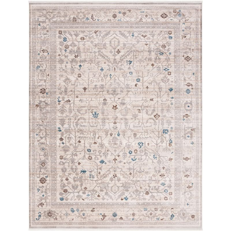 Vintage Persian VTP427 Power Loomed Area Rug - Ivory/Light Grey - 8'x10' - Safavieh.