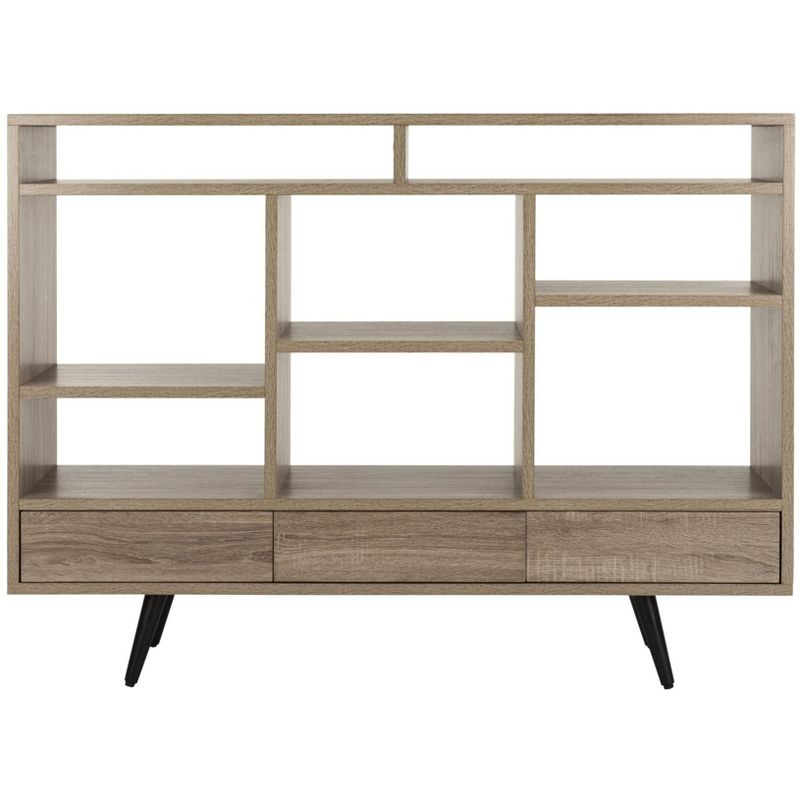 Marina Etagere - FOX4279 - Light Brown/Black - Safavieh Couture