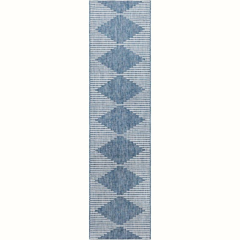 Mark & Day Okswerd 2'7"x12' Runner Woven Indoor and Outdoor Area Rugs Bright Blue