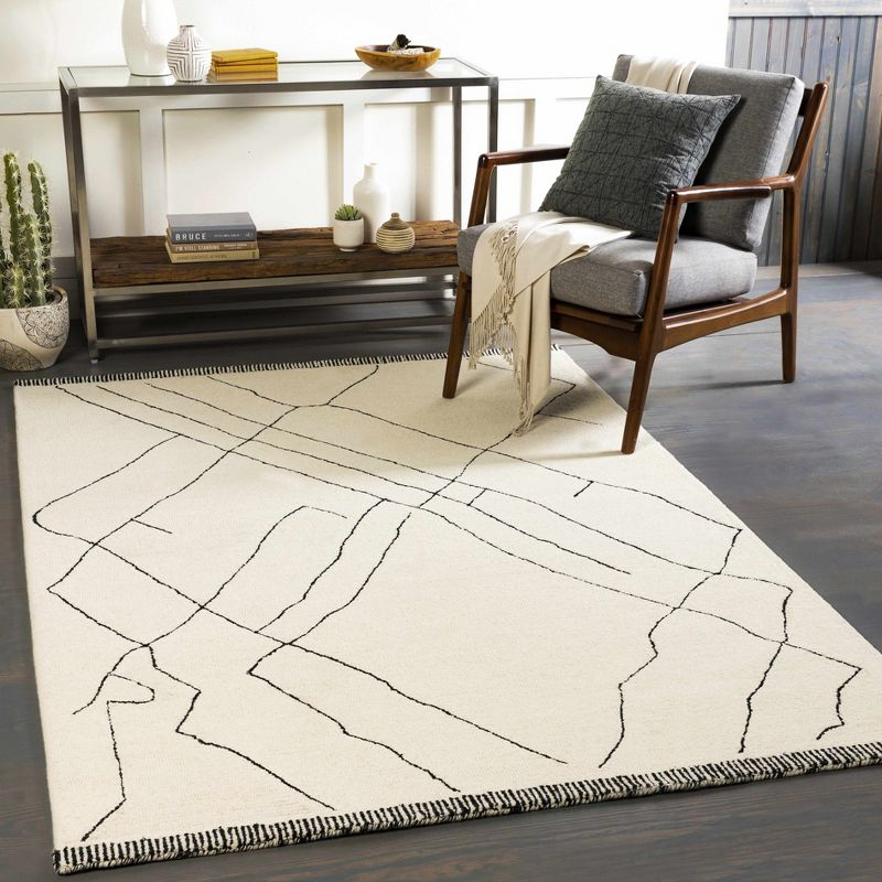 Hauteloom Rectangle Area Rug  Black