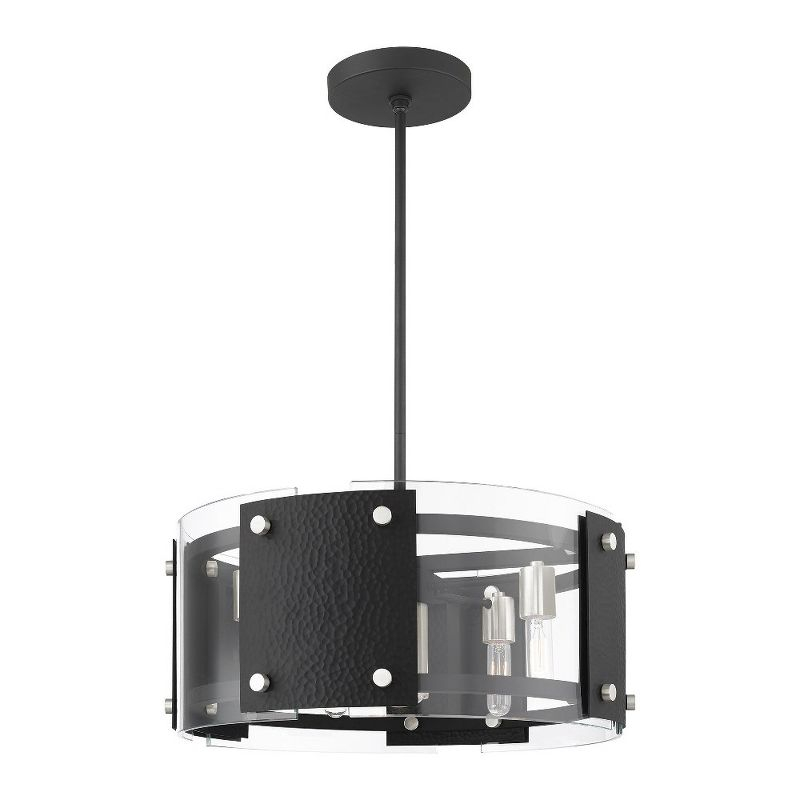 Livex Lighting Barcelona 6 - Light Pendant in  Black/Brushed Nickel