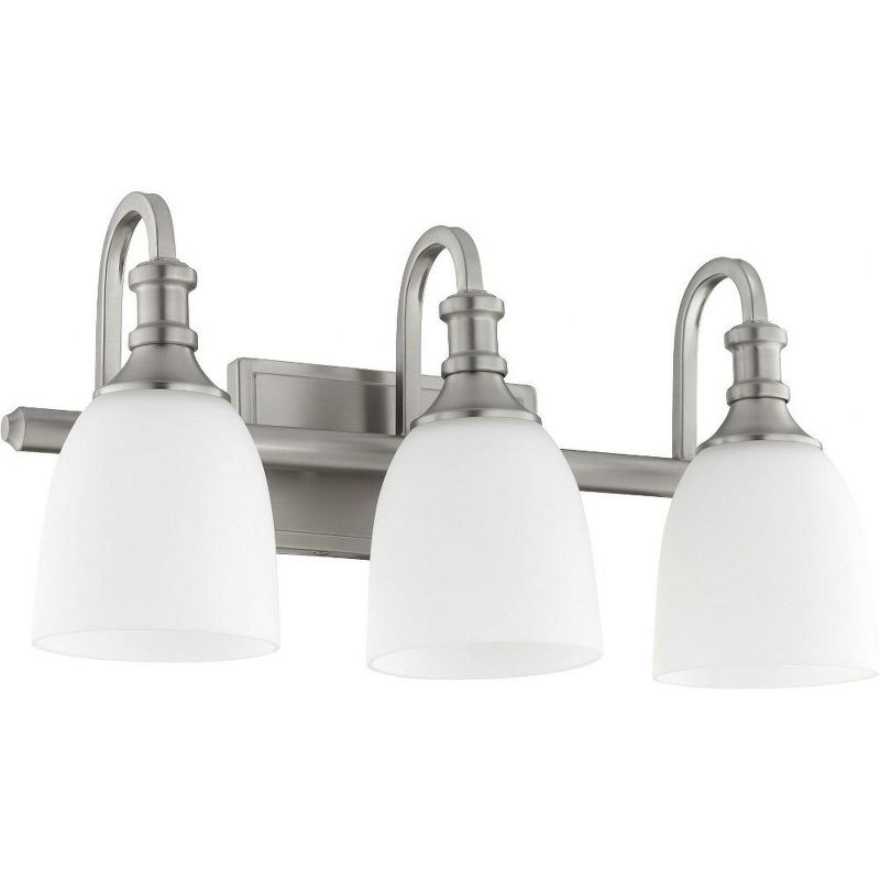 Quorum Lighting Richmond Glass Satin Nickel 3-Light Wall Sconce