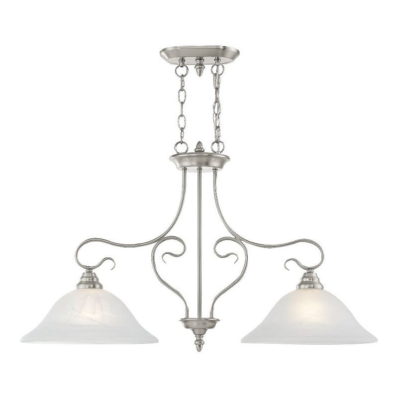 Livex Lighting Coronado 2 - Light Island Pendant Light in  Brushed Nickel