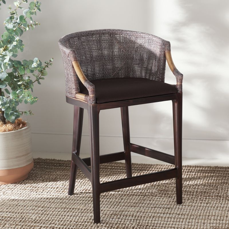 Brando Counter Stool - BST4000 - Brown/Brown - Safavieh