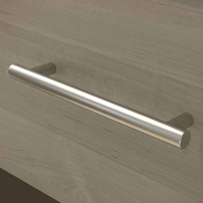 Bush Furniture Somerset Nightstand In Ash Gray: Contemporary Design with Satin Nickel Hardware