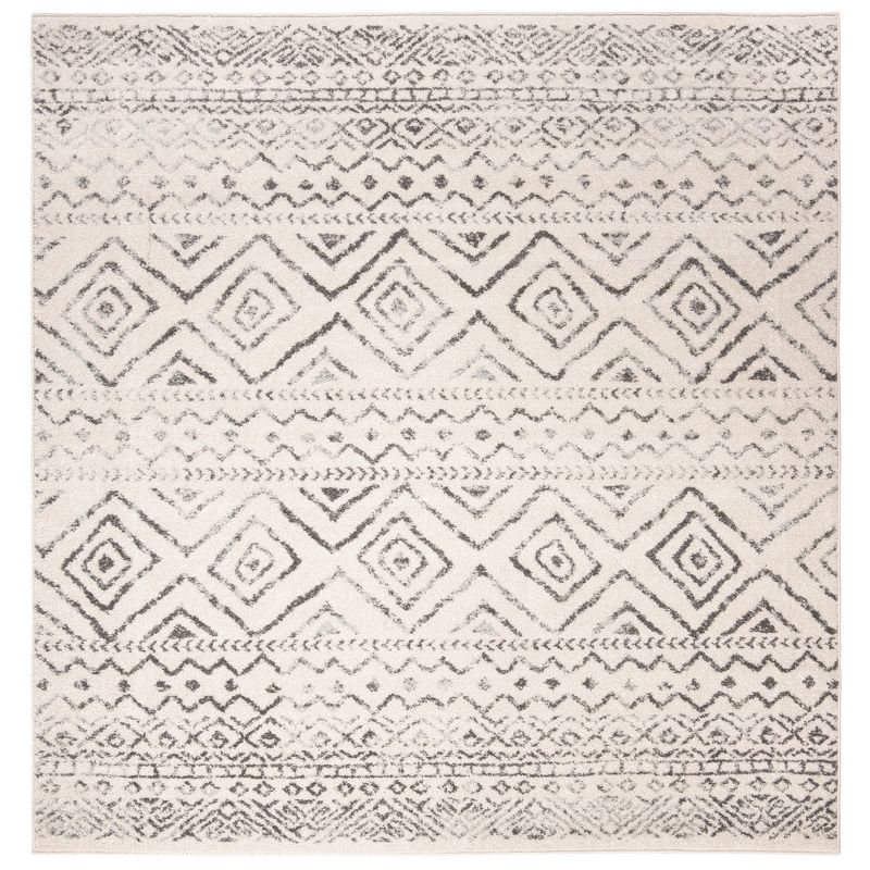 Tulum TUL267 Power Loomed Area Rug - Ivory/Grey - 9'x9' - Safavieh.