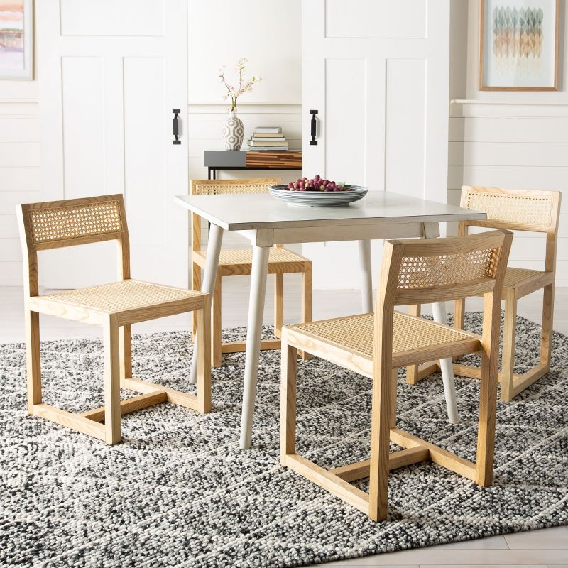 Simone Square Dining Table - DTB9200C - Antique White - Safavieh