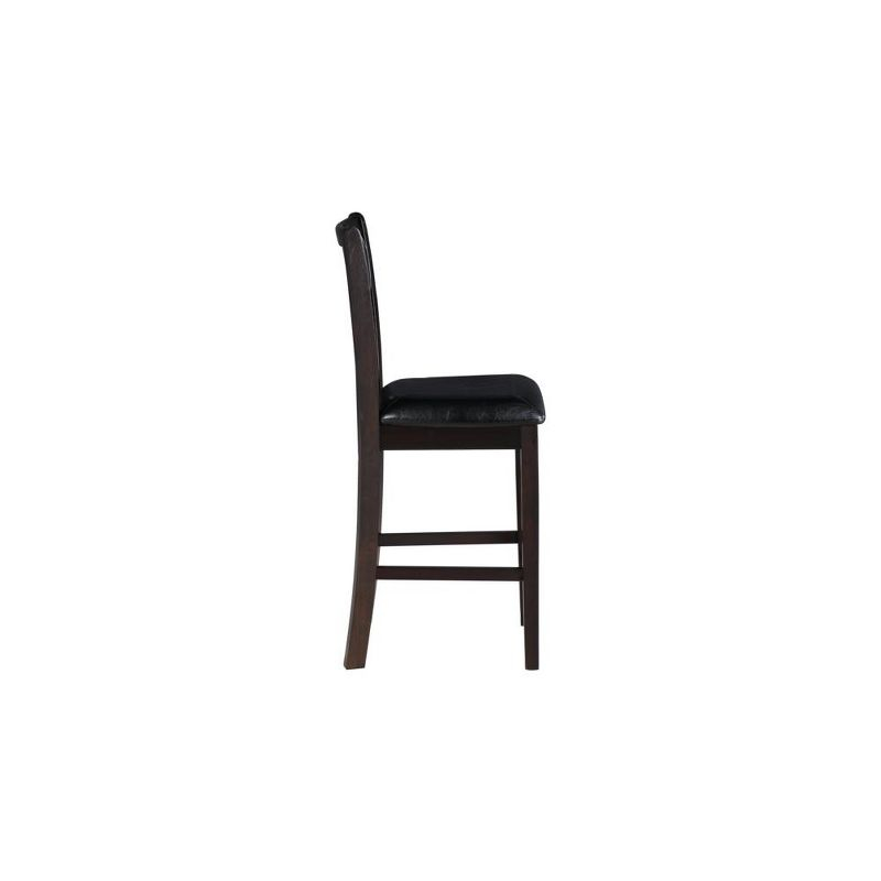 New Classic Furniture,Furniture Gia Solid Wood Counter Chairs In Ebony Black (Set Of 2)