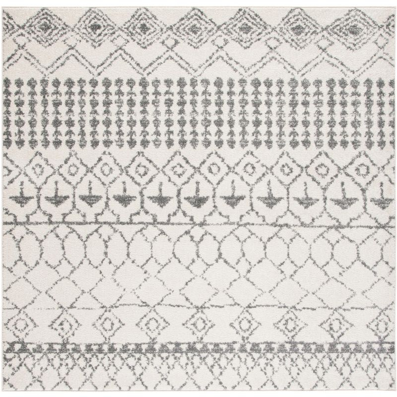 Tulum TUL229 Power Loomed Area Rug - Ivory/Grey - 9'x9' - Safavieh.