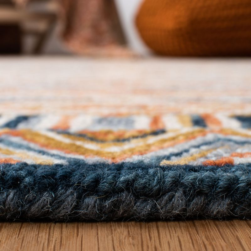 Aspen APN808 Hand Tufted Indoor Accent Rug - Gold/Rust - 3' Round - Safavieh