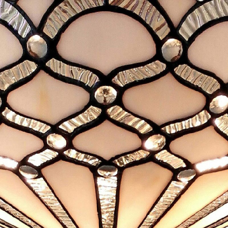 Amora Lighting Tiffany Style Ceiling Fixture Lamp 17" Wide
