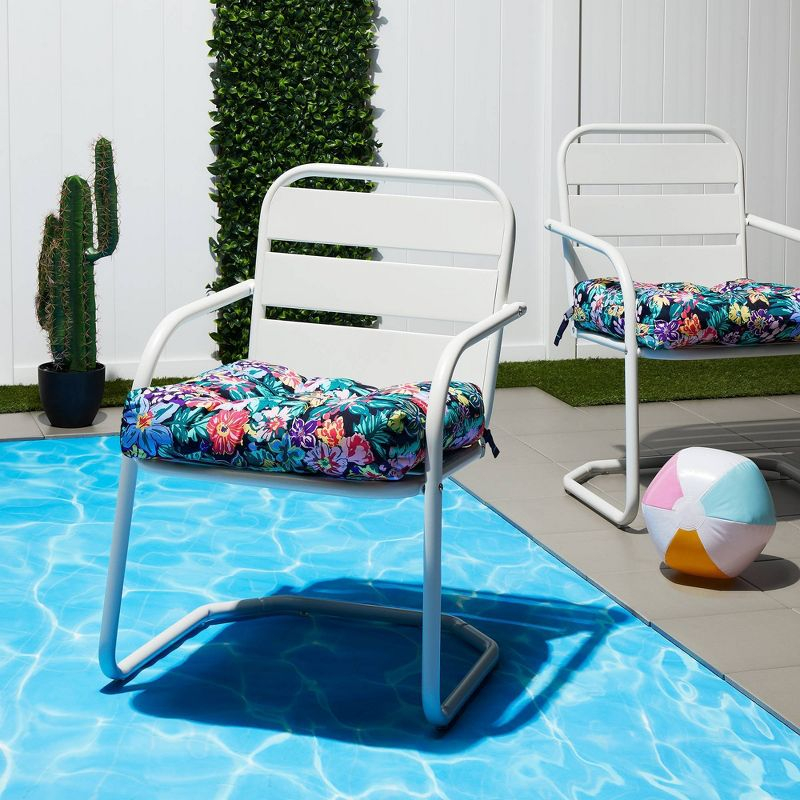 Vera Bradley 2pc 19"x19" Happy Blooms Outdoor Patio Chair Cushions