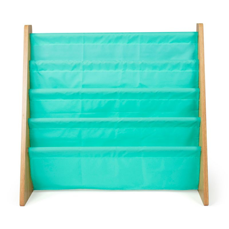 Humble Crew Kids' Bookshelf 4 Tier Book Organizer Seafoam Green/Natural