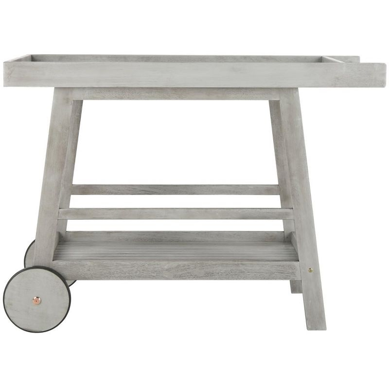 Renzo Indoor/Outdoor Serving Cart PAT7032 - Grey Wash - Safavieh