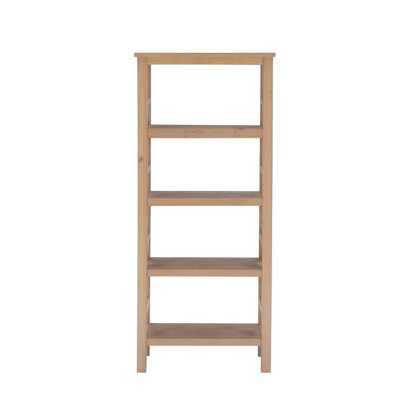 54.45" Original PT - Titian Transitional Solid Wood Display and Storage Bookshelf Driftwood - Linon