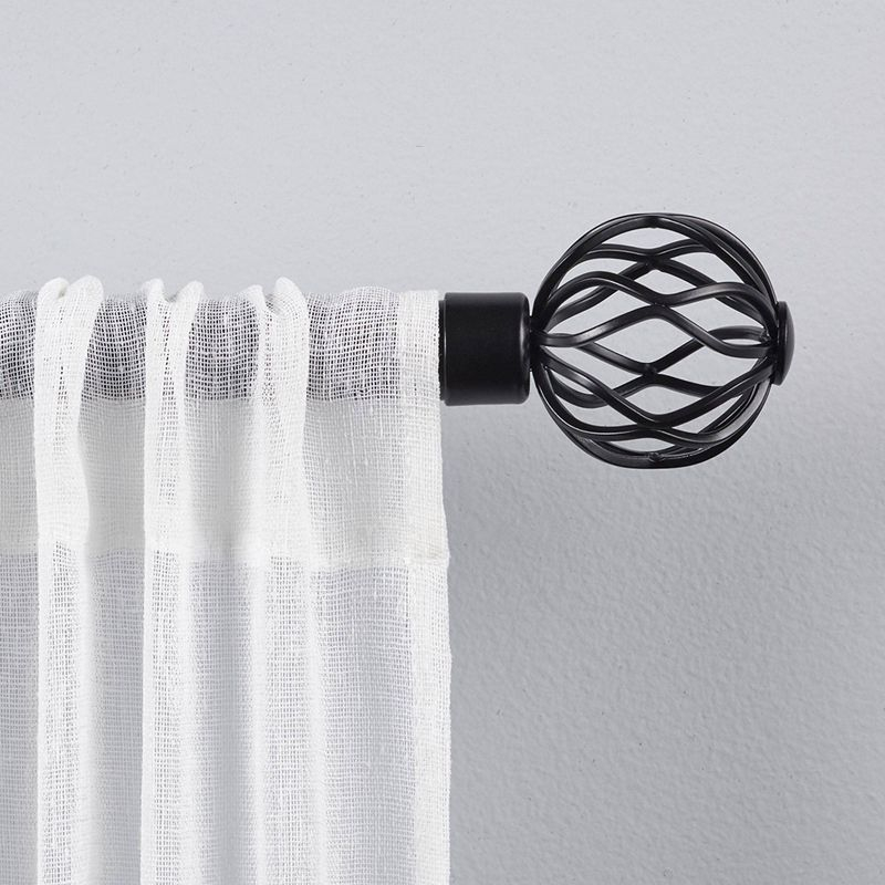 Exclusive Home 36"-72" Ogee Curtain Rod - Matte Black